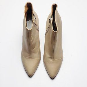 Jeffrey Campbell Ankle Boots Cream Pointy Toe 7.5